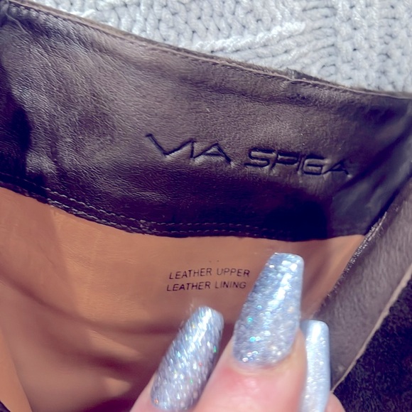 VIA SPIGA SUEDE LEATHER  PLATFORM ANKLE BOOTS - Picture 8 of 11